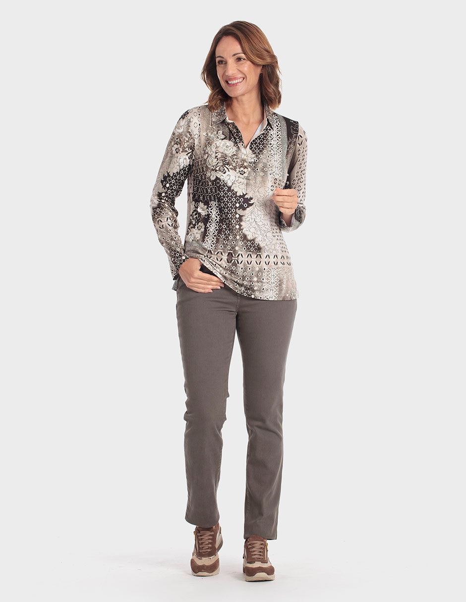 Playera manga corta cuello redondo para mujer 3