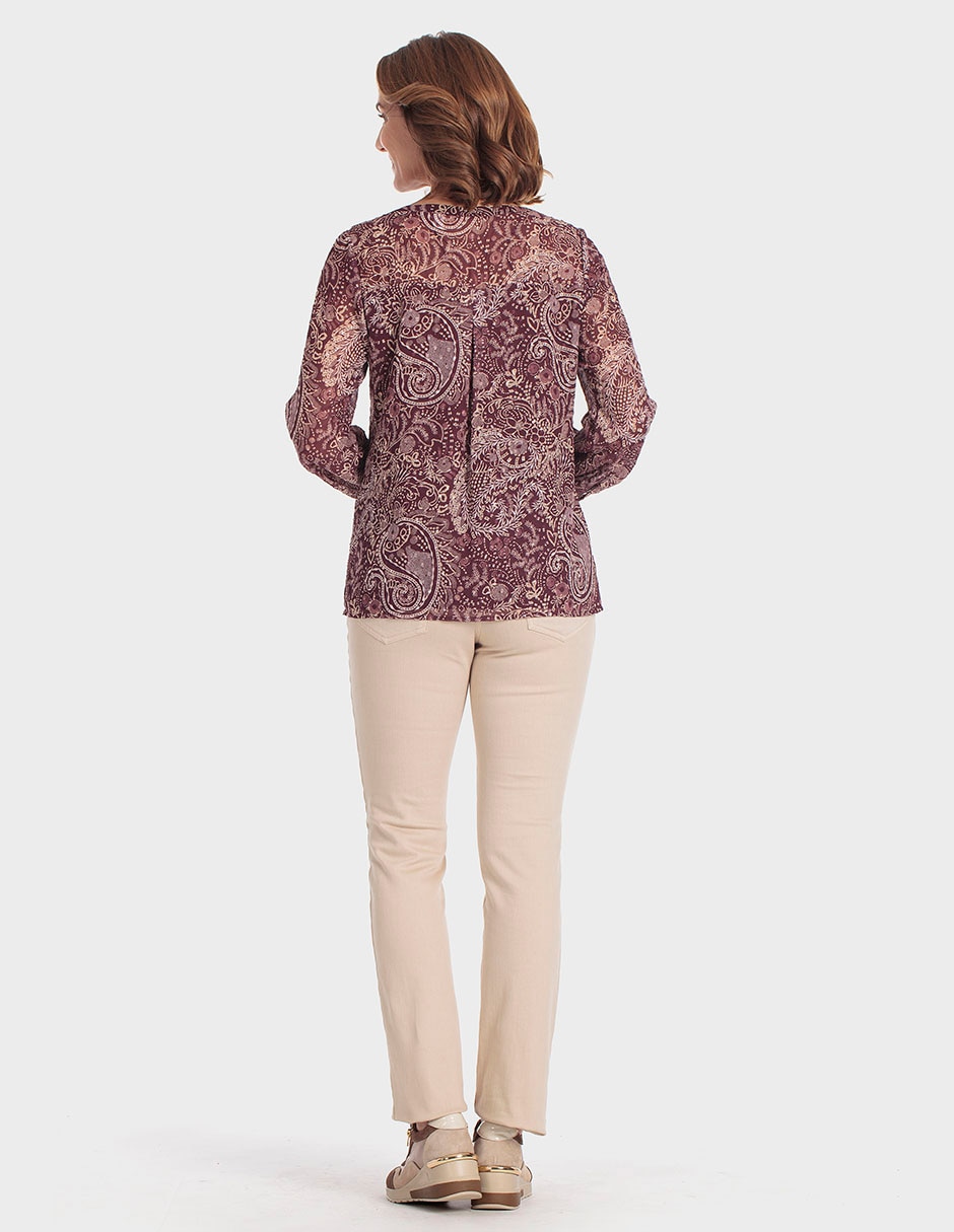 Blusa manga larga para mujer 4