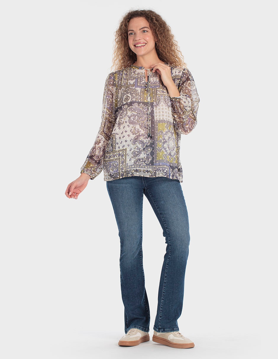 Blusa manga larga para mujer 4