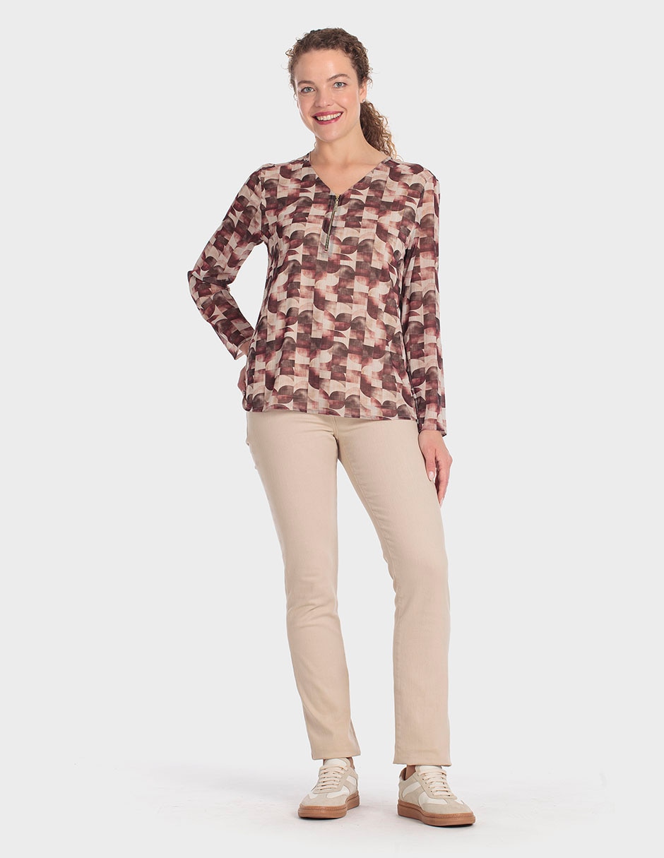 Playera manga corta cuello redondo para mujer 3