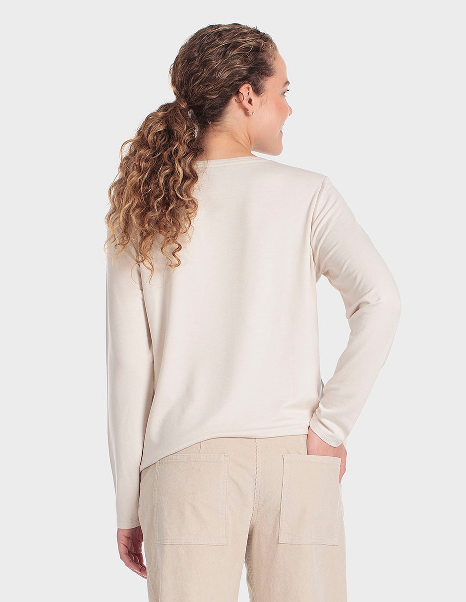 Playera manga corta cuello redondo para mujer 2