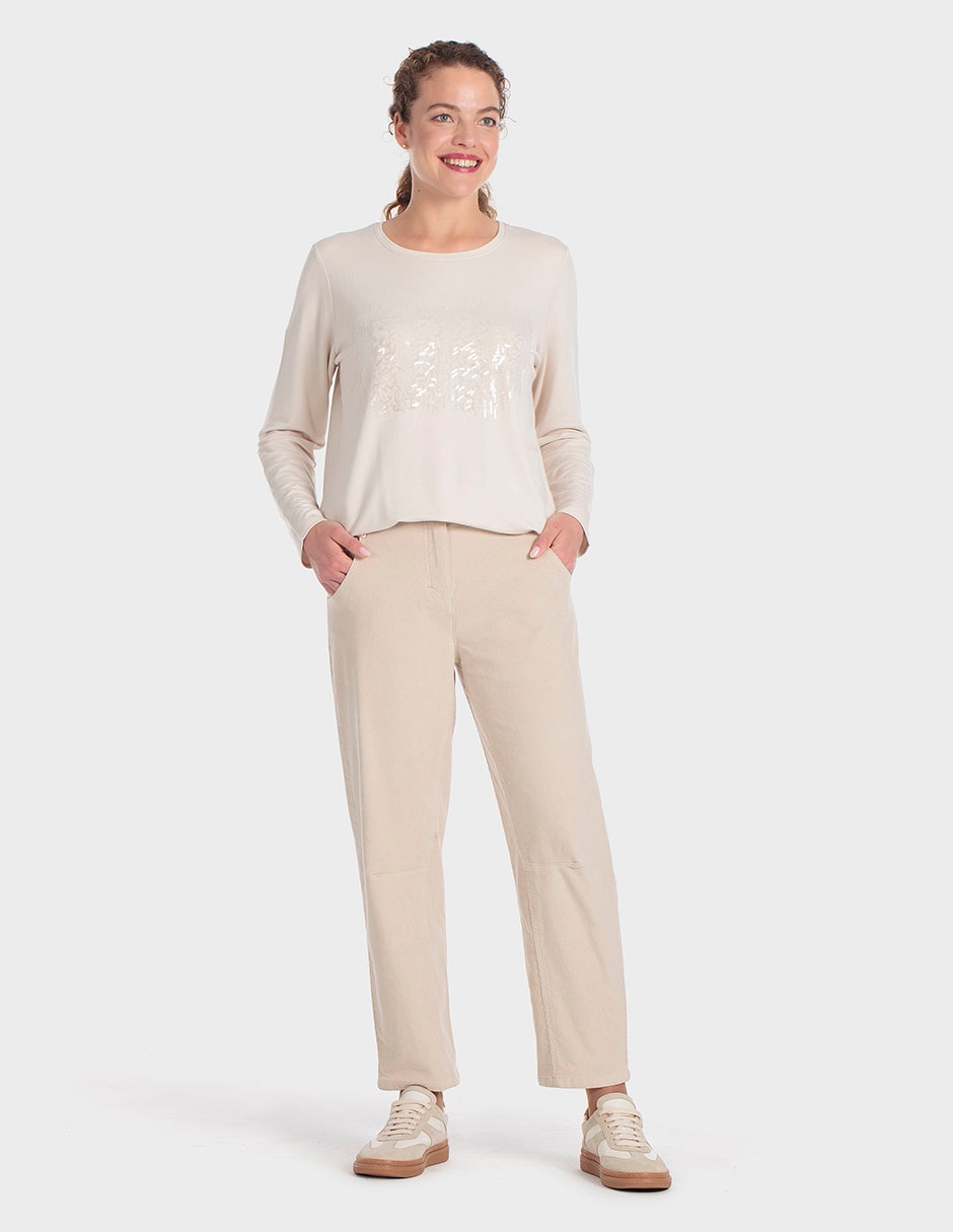 Playera manga corta cuello redondo para mujer 3