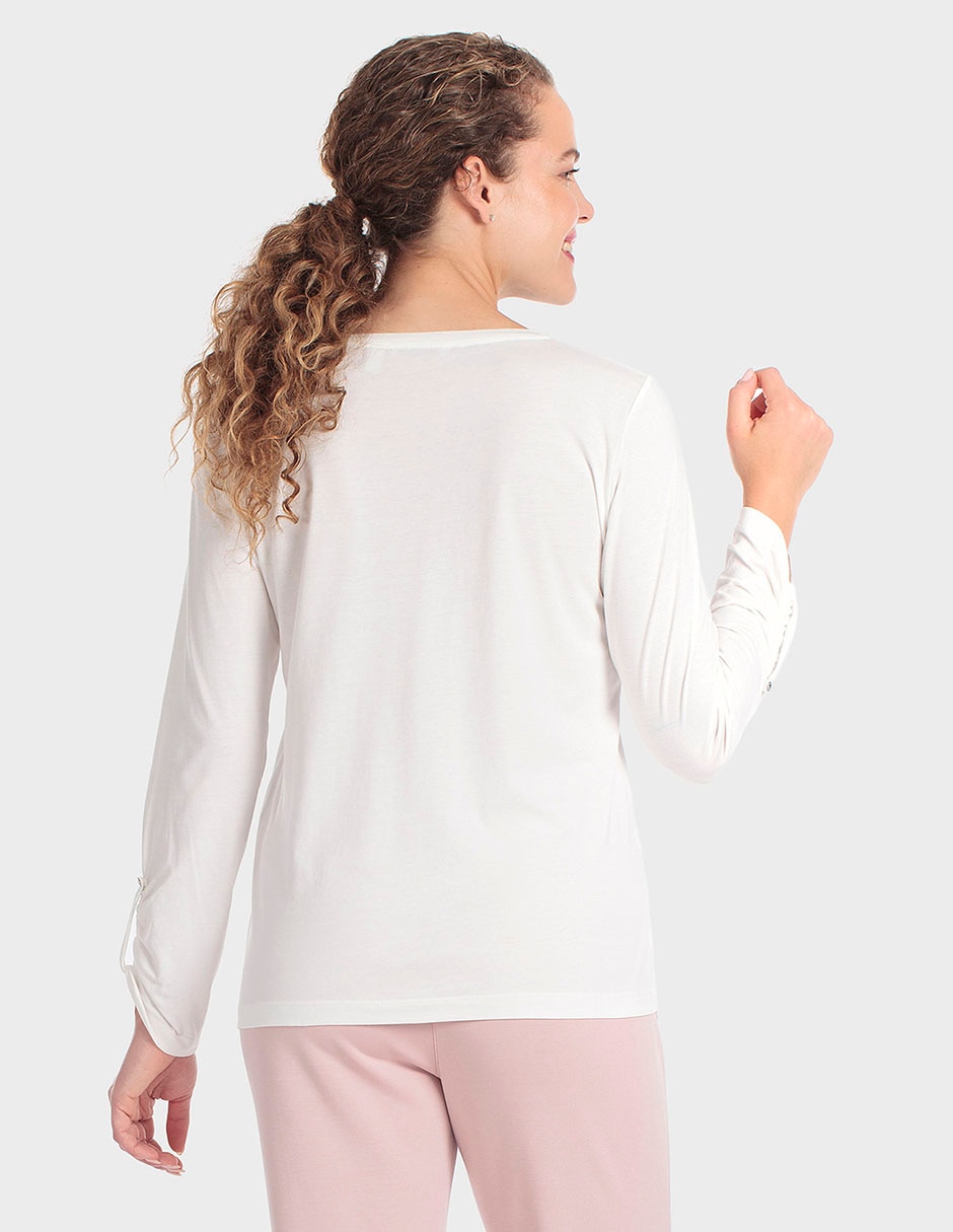Producto manga larga cuello redondo para mujer 2