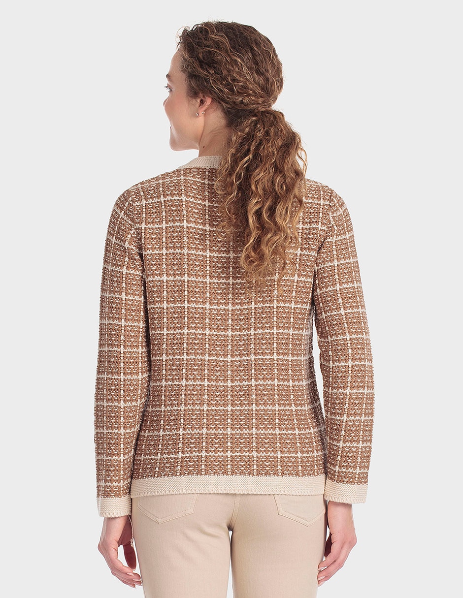Suéter cuello redondo para mujer 4