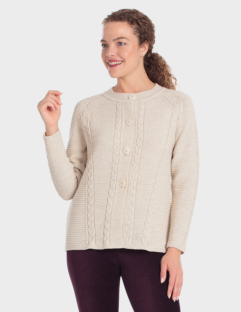Suéter cuello redondo para mujer