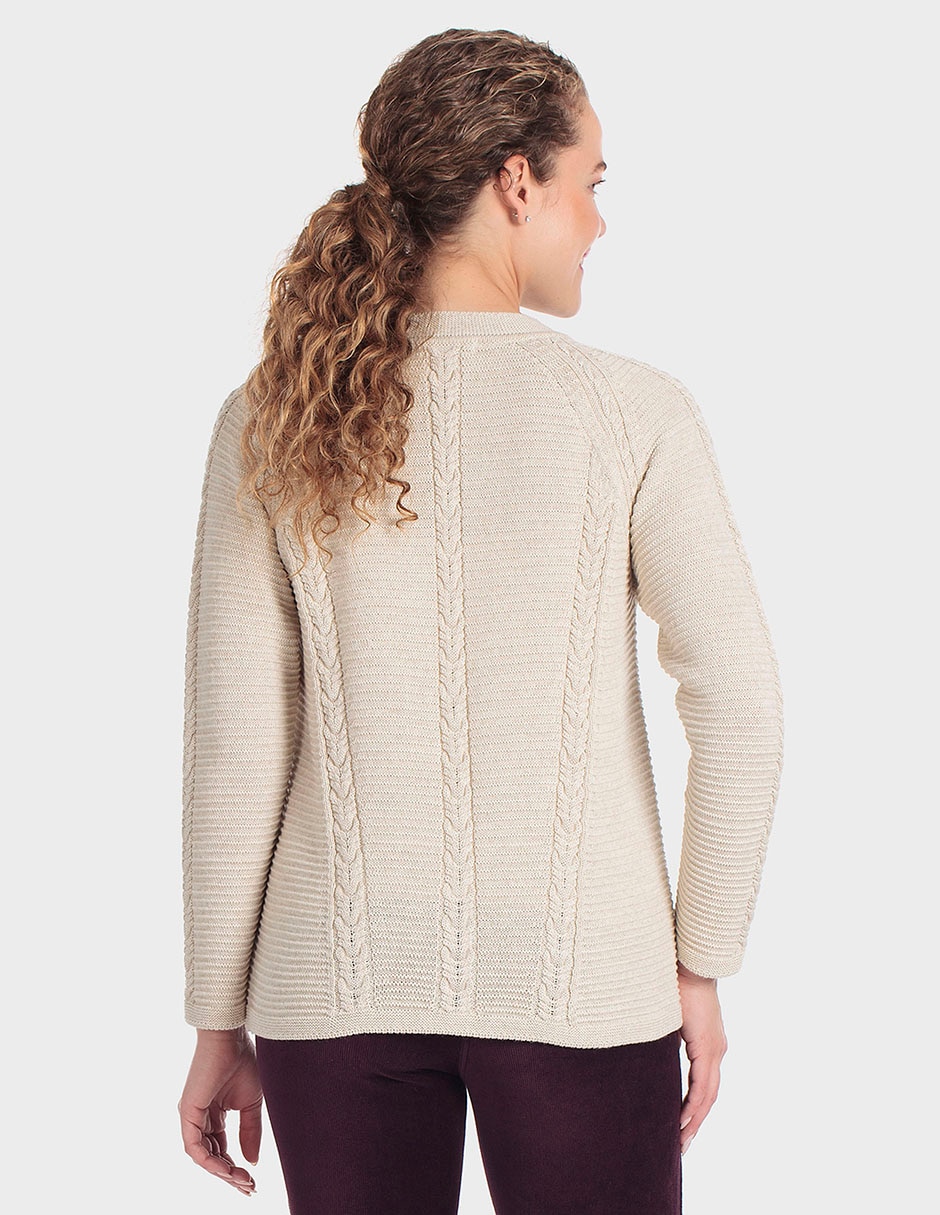 Suéter cuello redondo para mujer 4