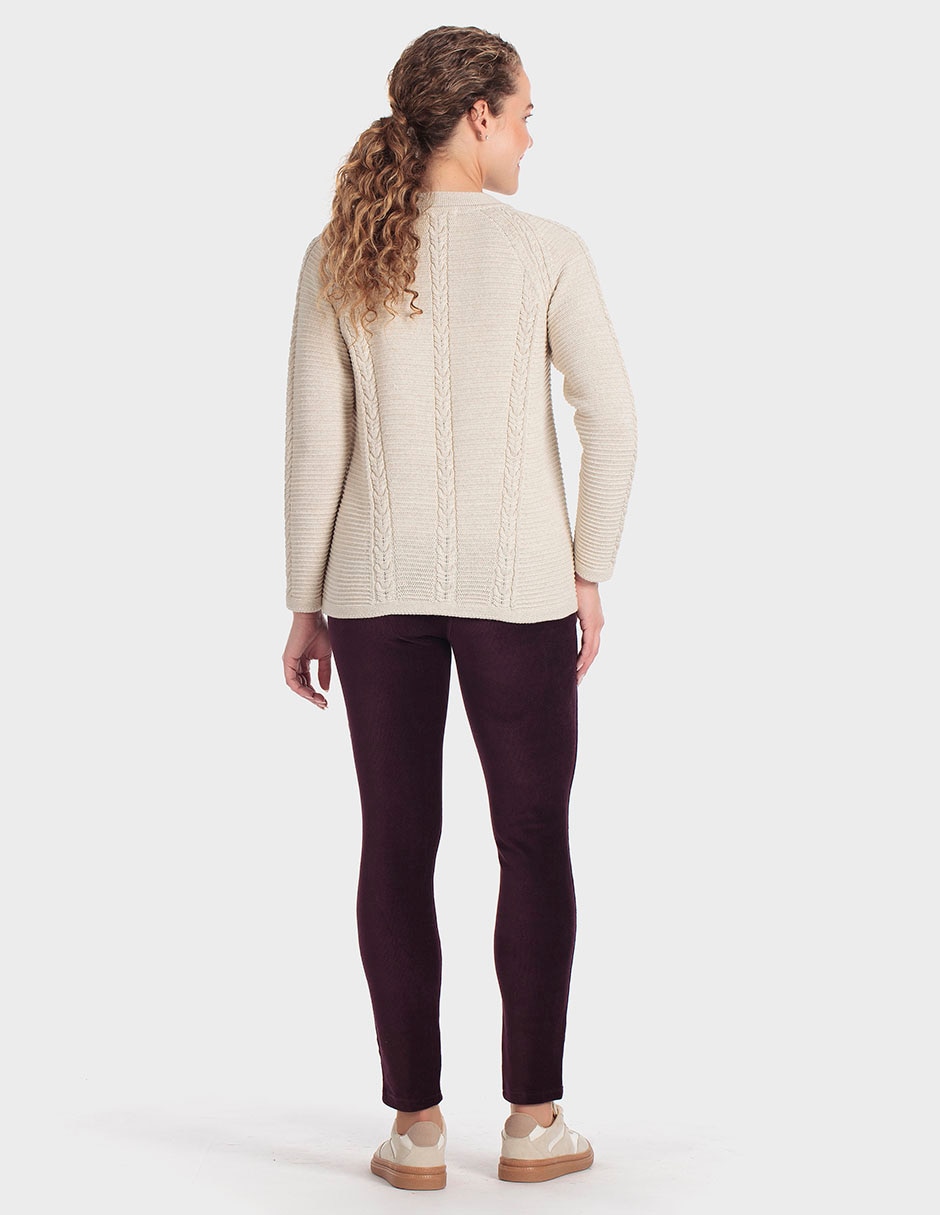 Suéter cuello redondo para mujer 2