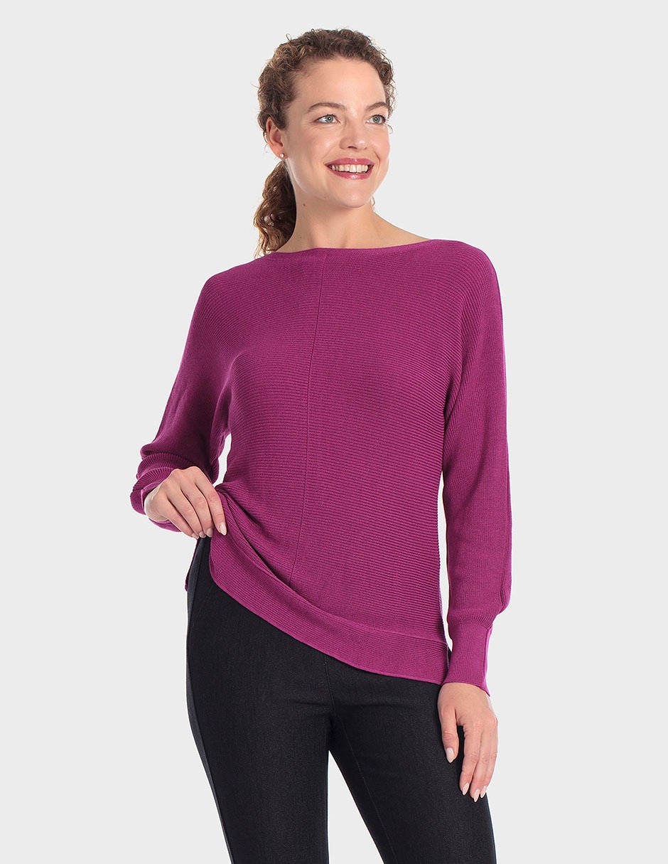 Suéter cuello ojal para mujer Suéter cuello ojal para mujer