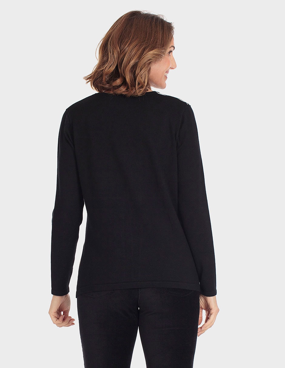 Suéter cuello redondo para mujer 3