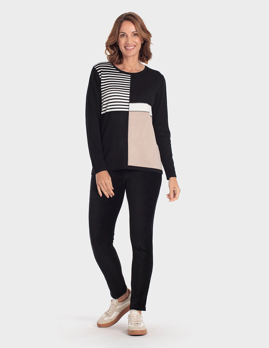 Suéter cuello redondo para mujer 4