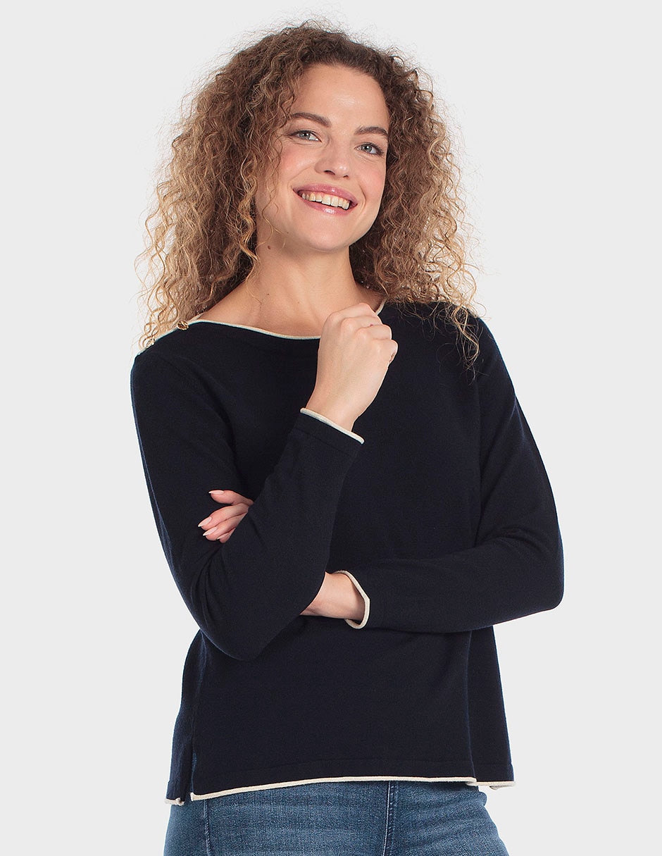 Suéter cuello redondo para mujer Suéter cuello redondo para mujer