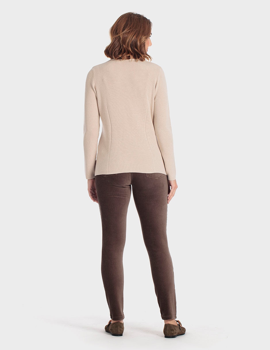 Suéter cuello V para mujer 2