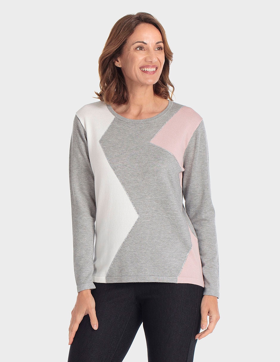 Suéter cuello redondo para mujer