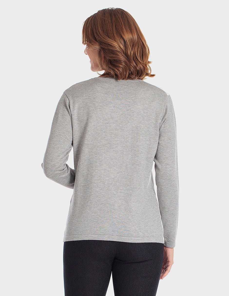 Suéter cuello redondo para mujer