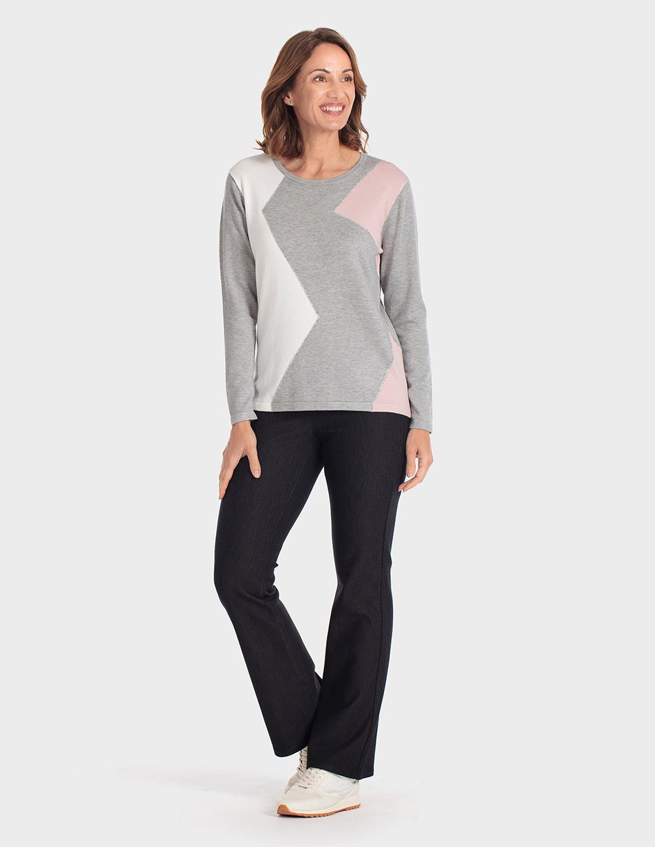 Suéter cuello redondo para mujer