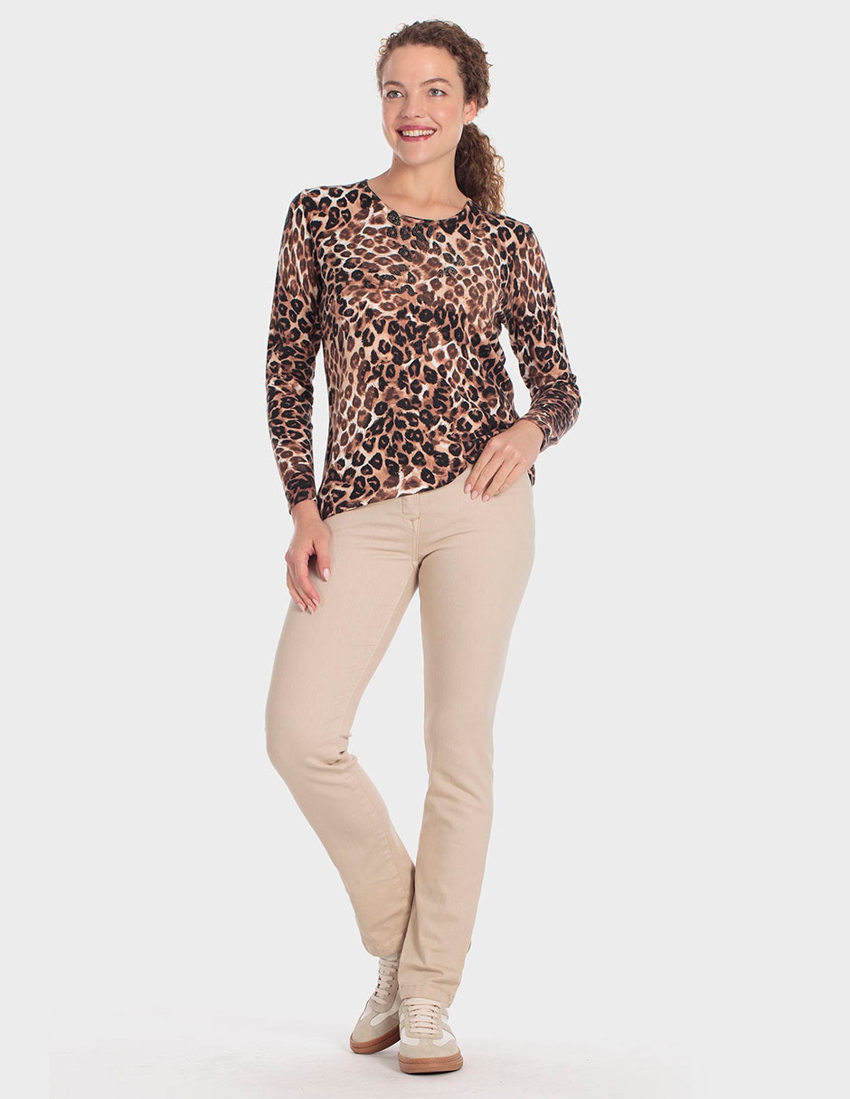 Suéter cuello redondo para mujer 4