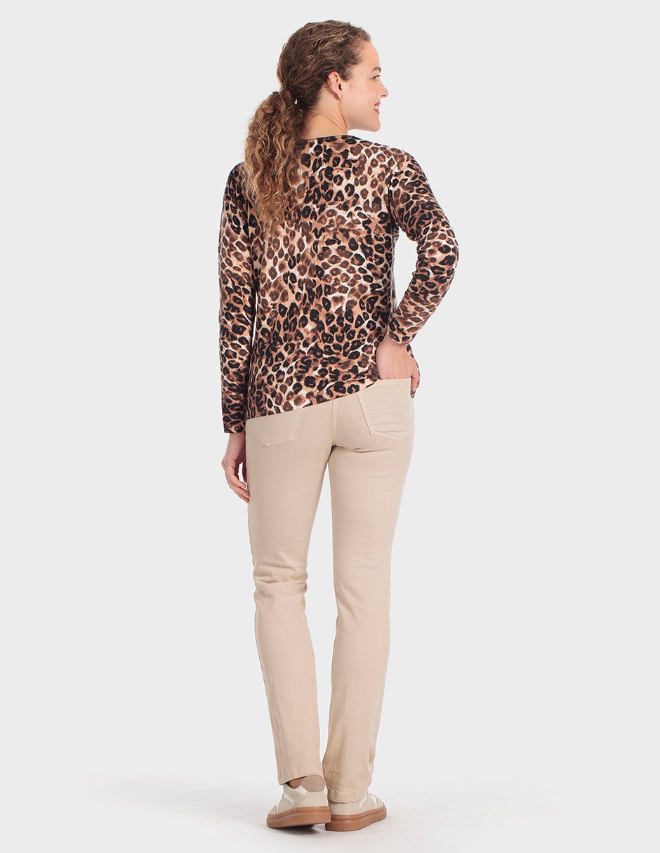 Suéter cuello redondo para mujer 2