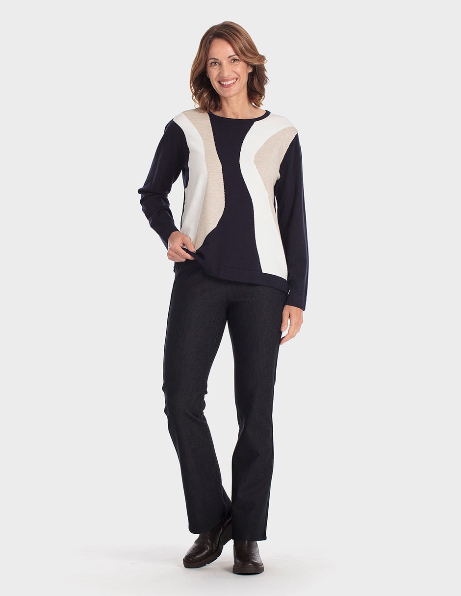 Suéter cuello redondo para mujer 4