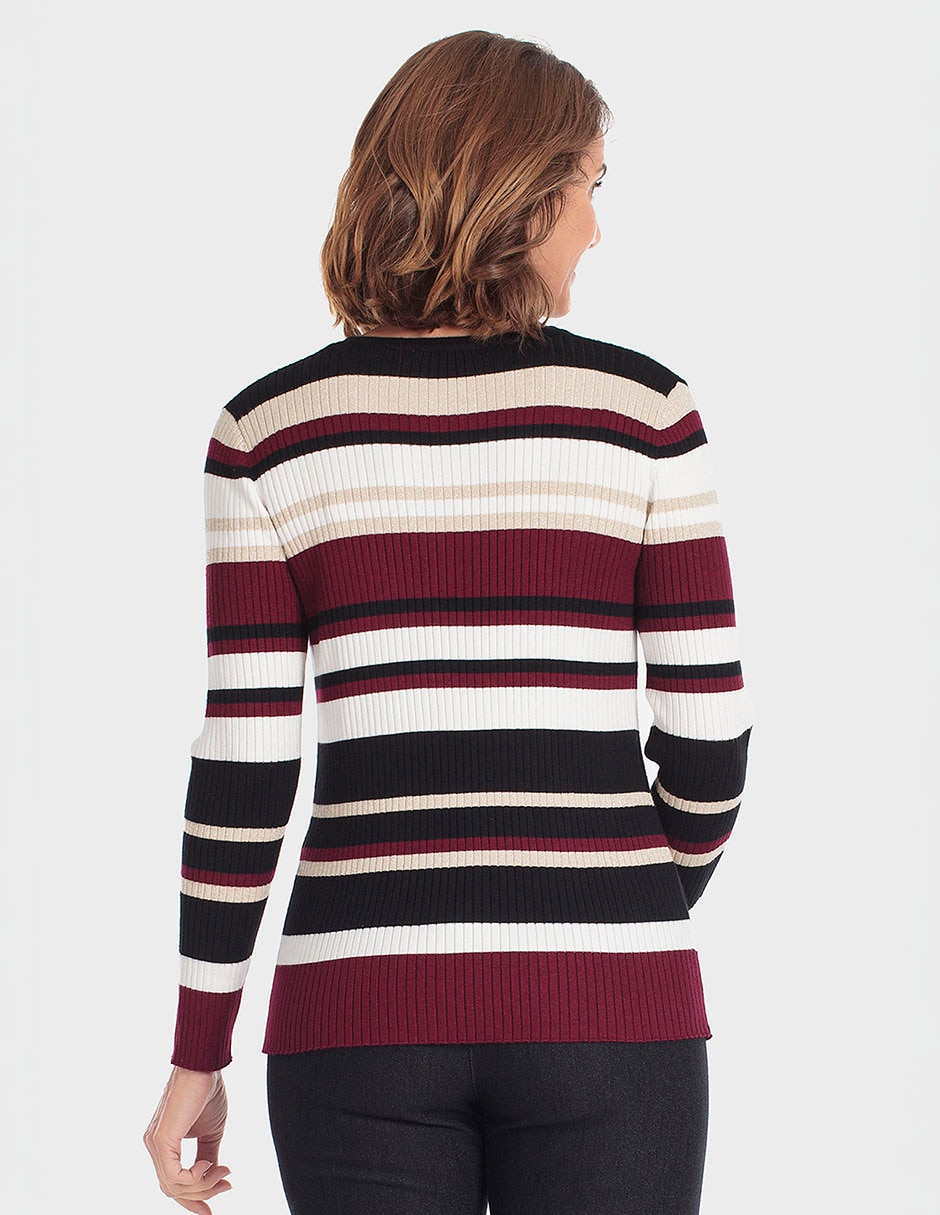 Suéter cuello redondo para mujer 4