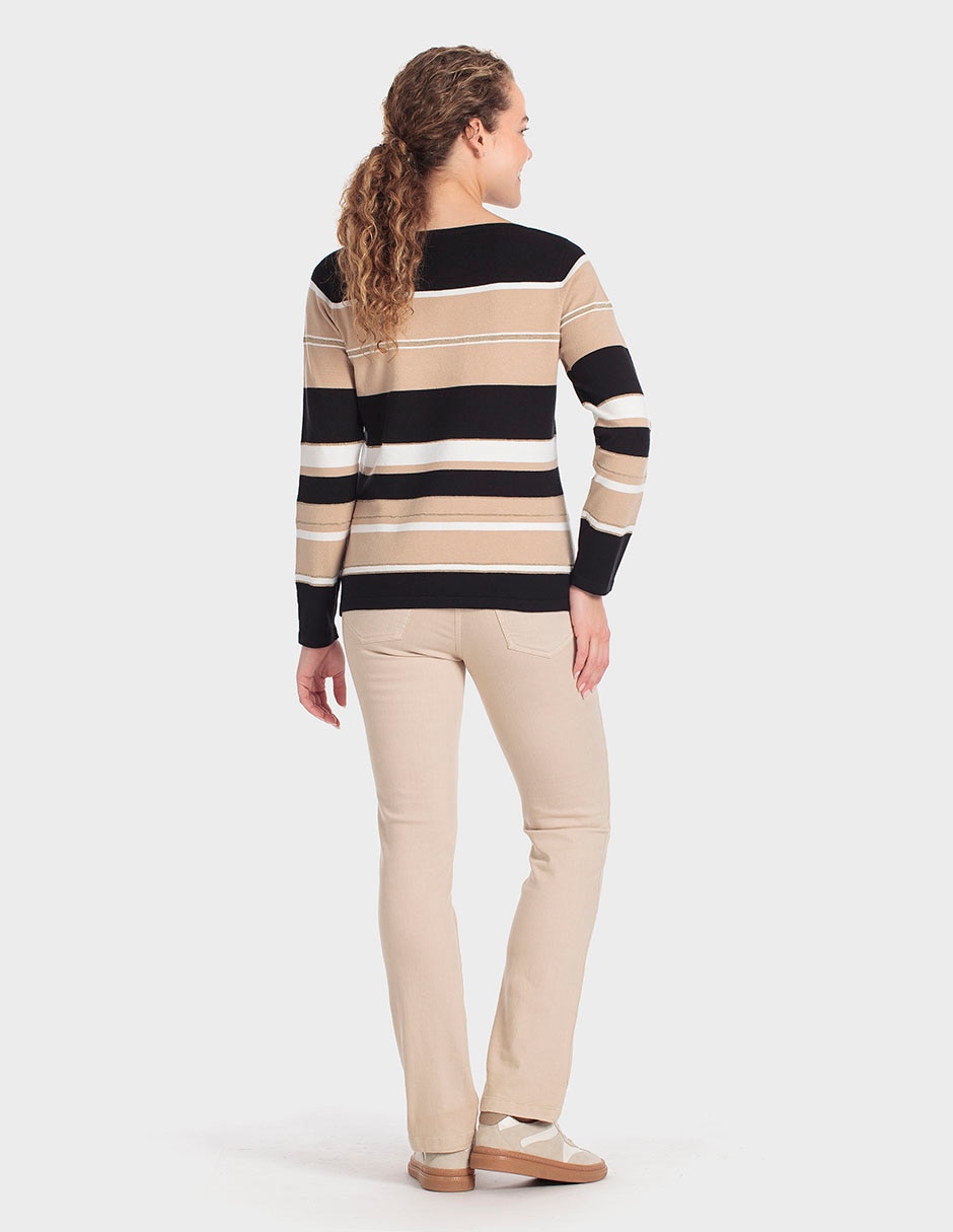 Suéter cuello redondo para mujer 2