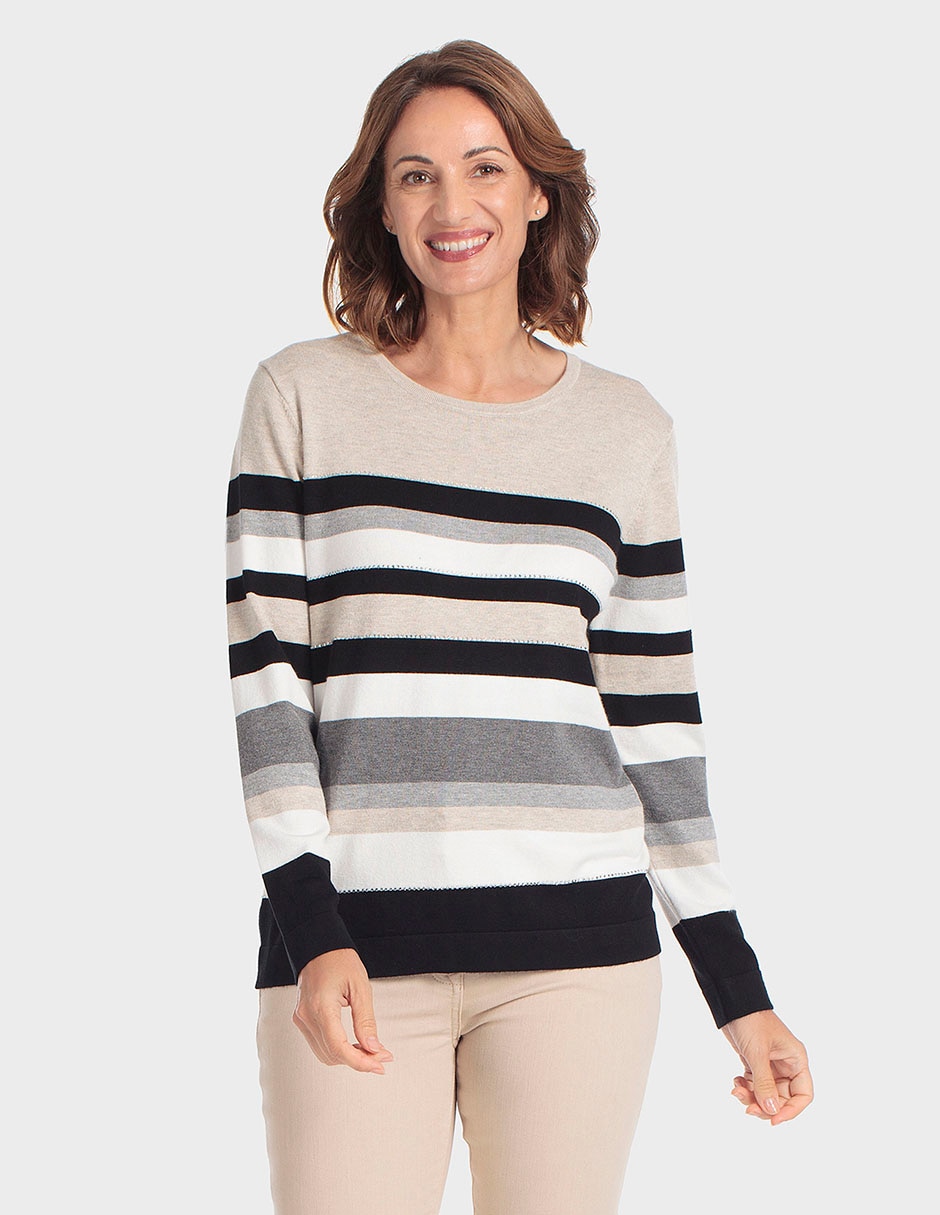 Suéter cuello redondo para mujer