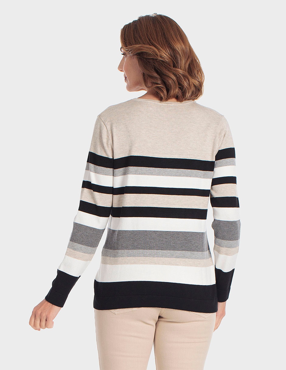 Suéter cuello redondo para mujer 4
