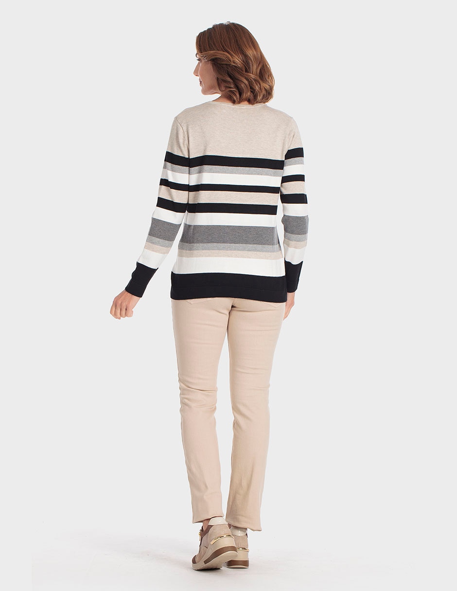 Suéter cuello redondo para mujer 2