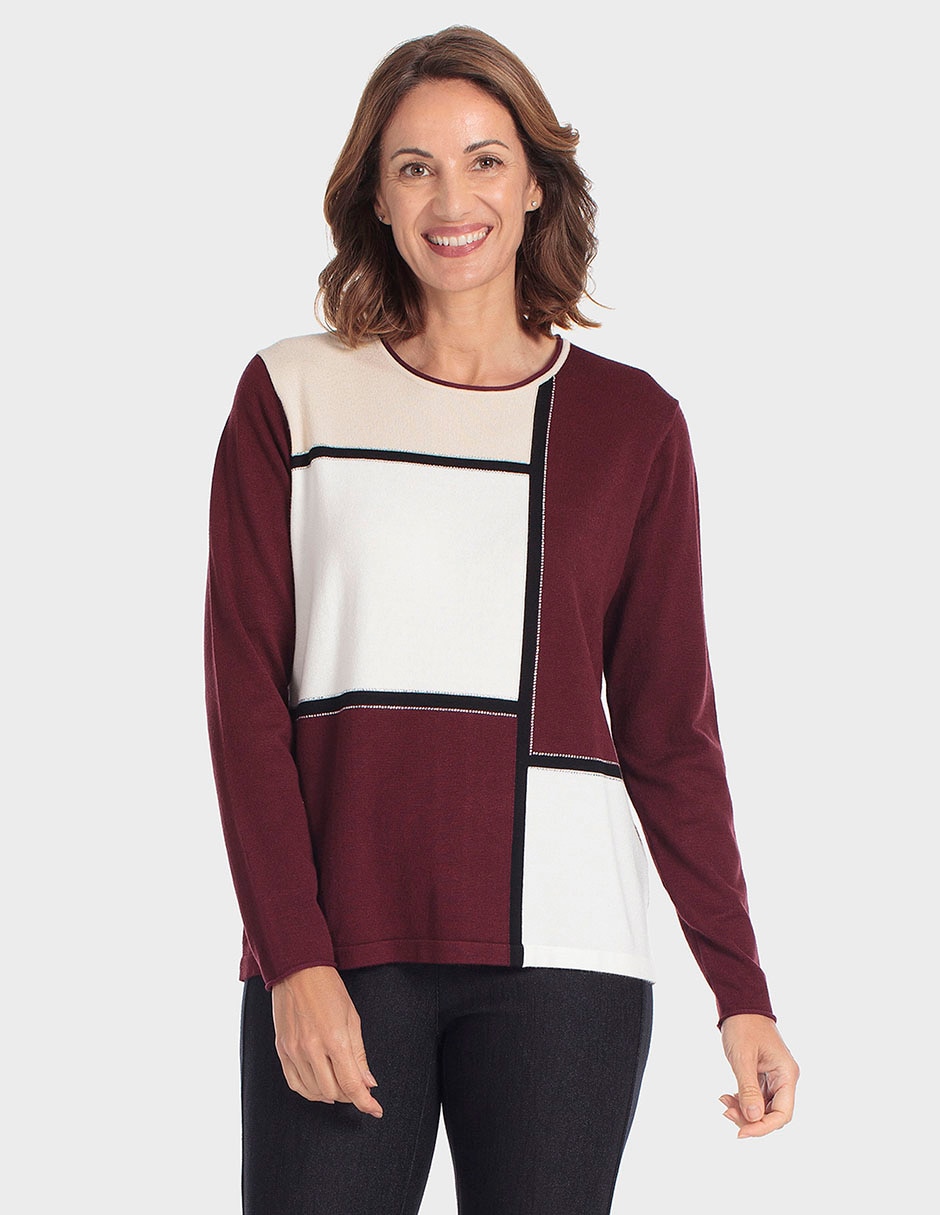 Suéter cuello redondo para mujer Suéter cuello redondo para mujer