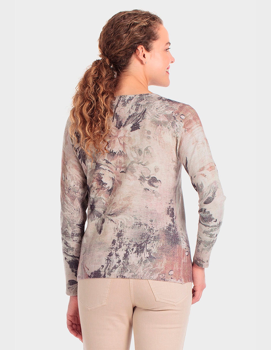 Suéter cuello redondo para mujer 4