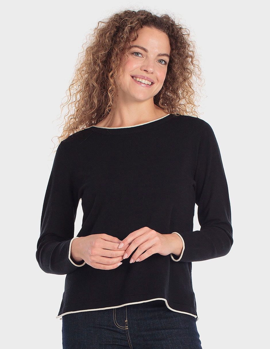 Suéter cuello redondo para mujer 1