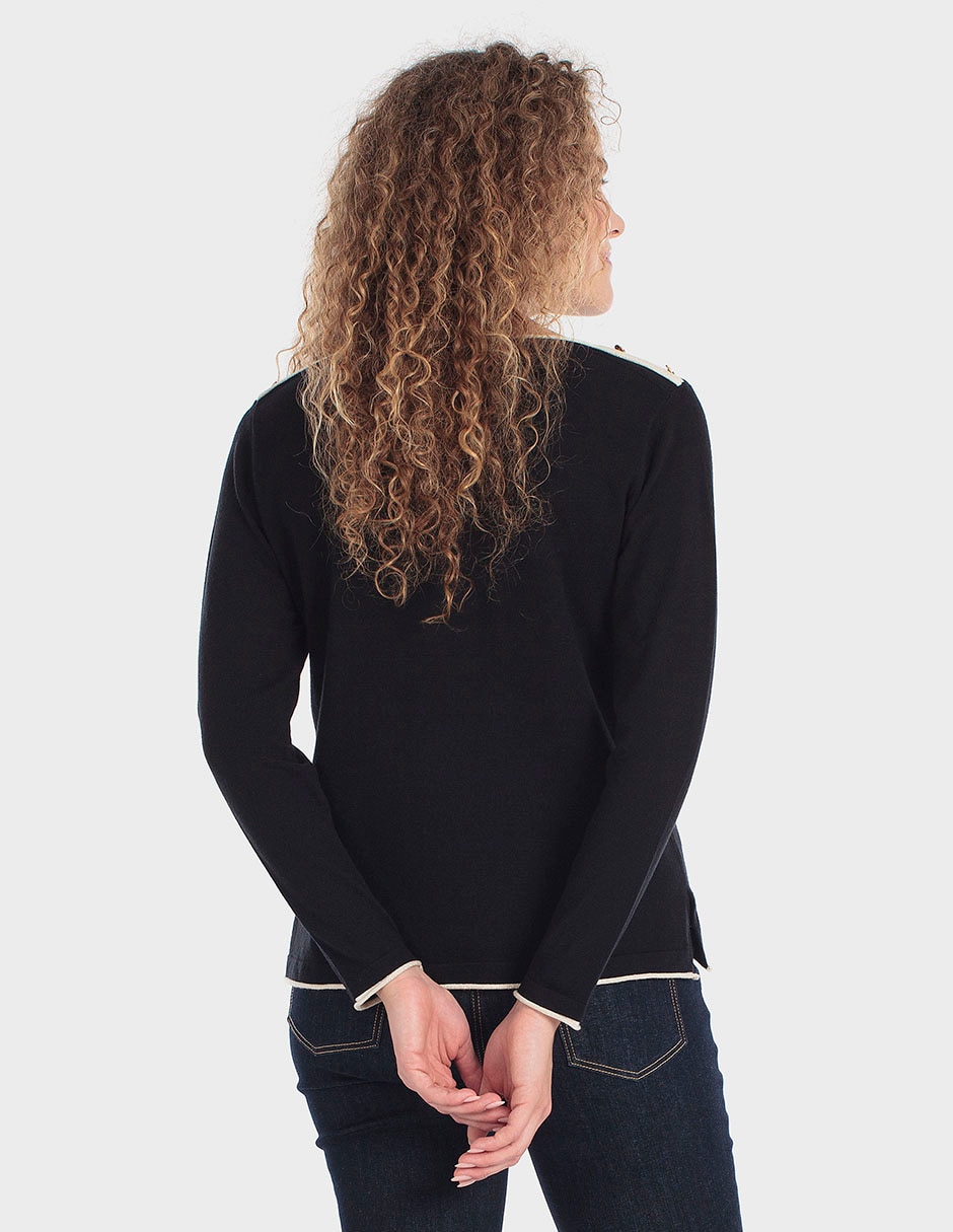 Suéter cuello redondo para mujer 2