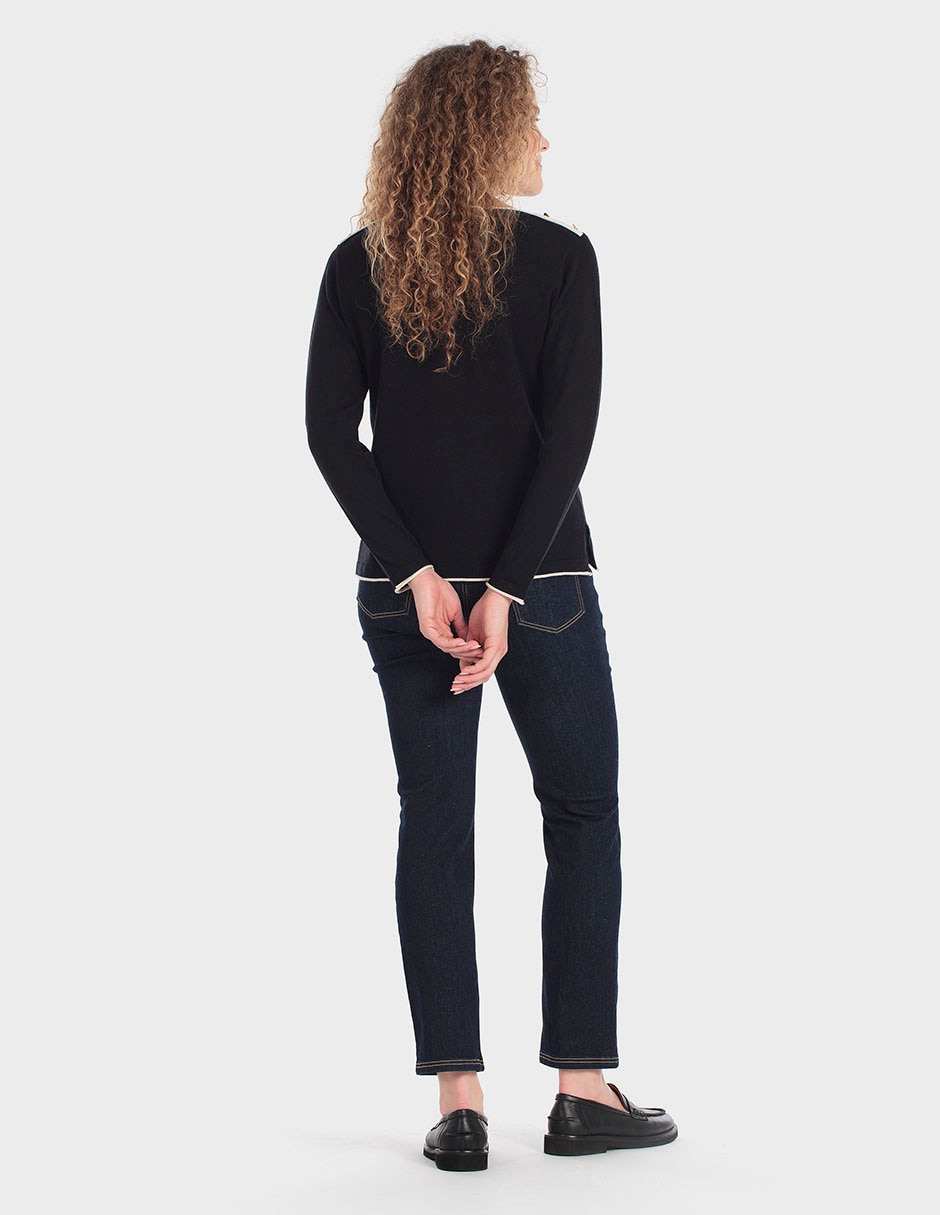 Suéter cuello redondo para mujer 5