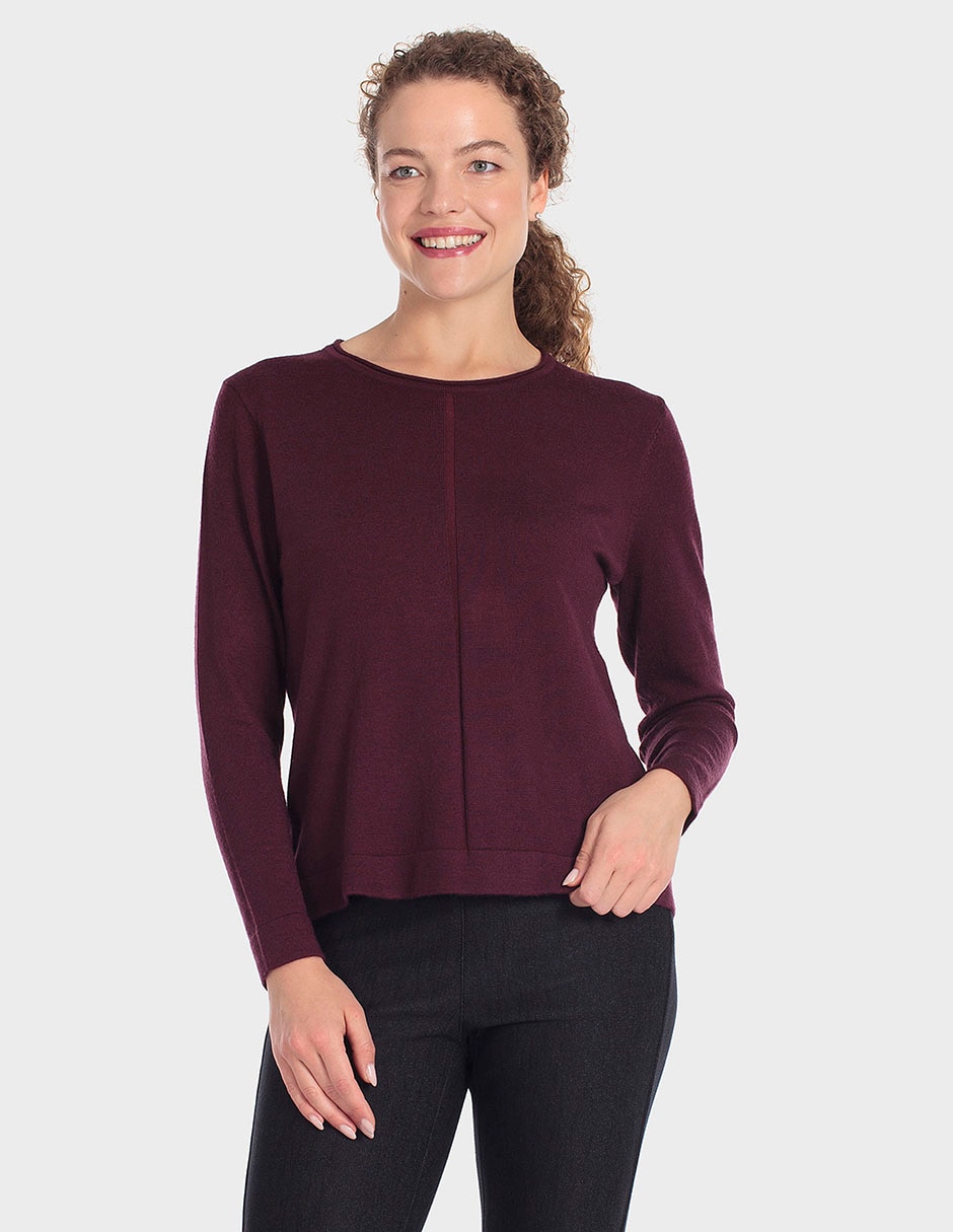Suéter cuello redondo para mujer 1
