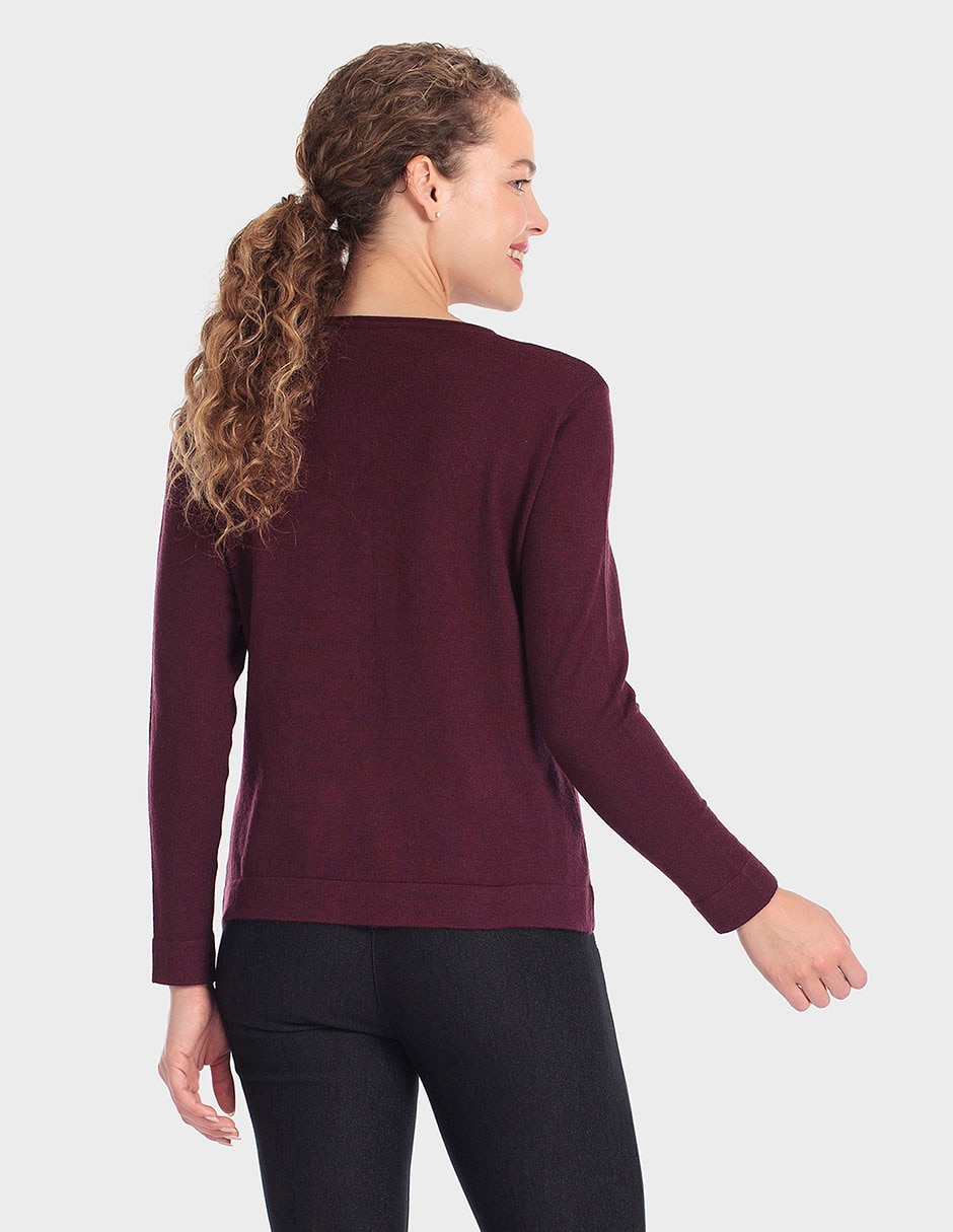 Suéter cuello redondo para mujer 4