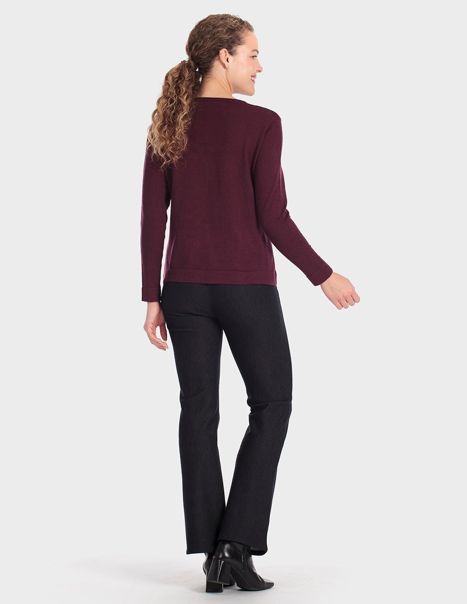 Suéter cuello redondo para mujer 2