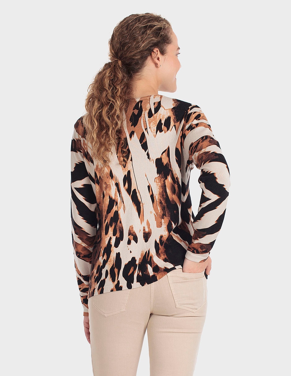 Suéter cuello redondo para mujer 4
