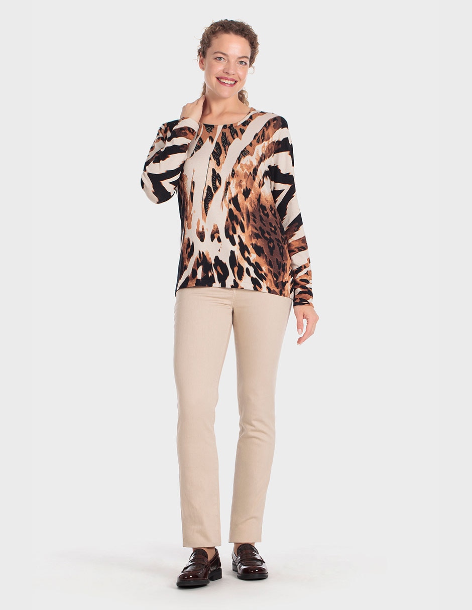 Suéter cuello redondo para mujer 5