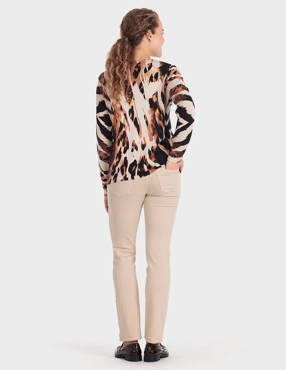 Suéter cuello redondo para mujer 3