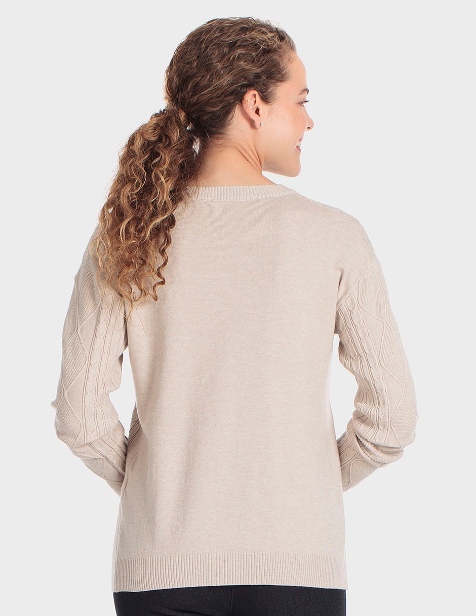 Suéter cuello redondo para mujer 3
