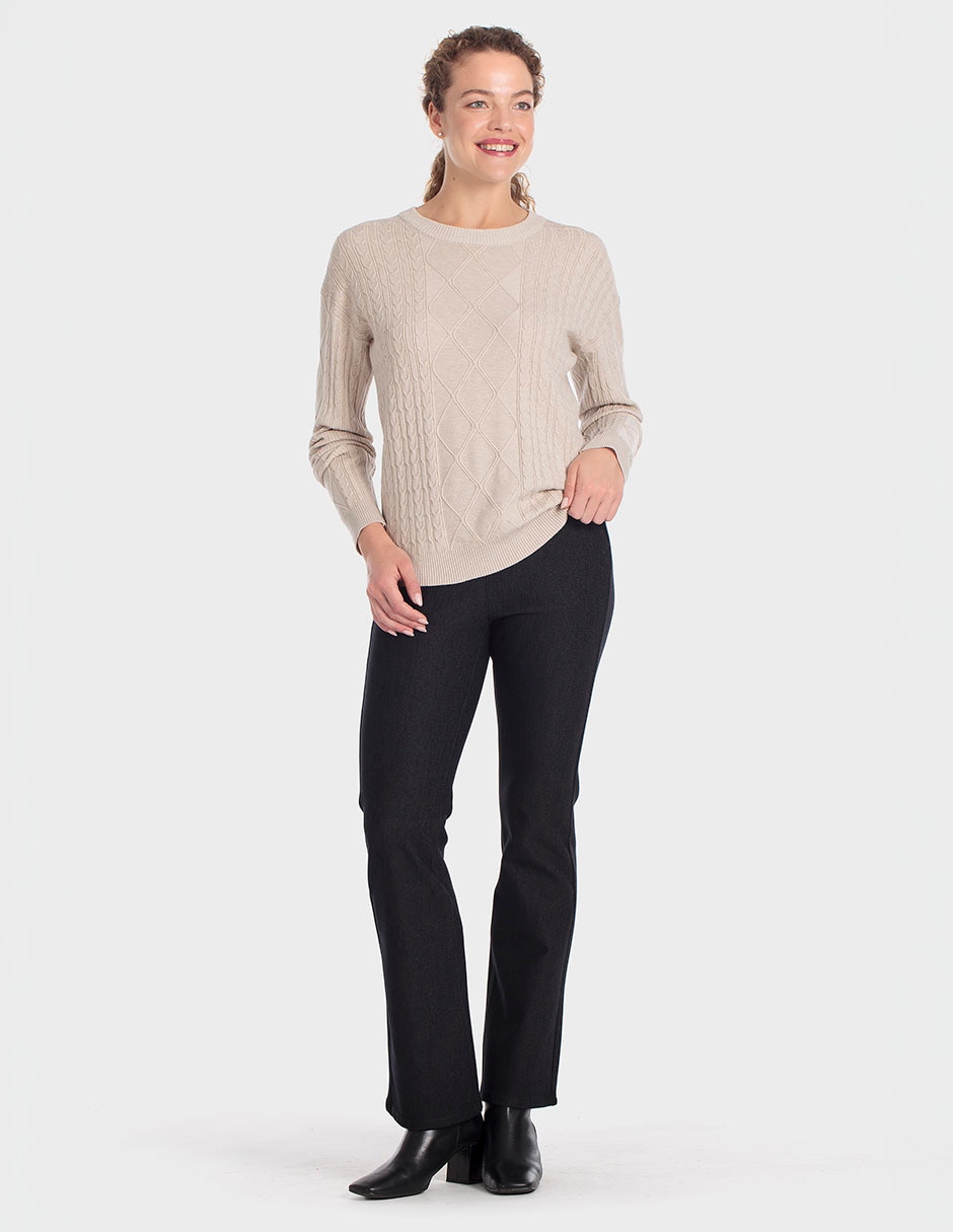 Suéter cuello redondo para mujer 4