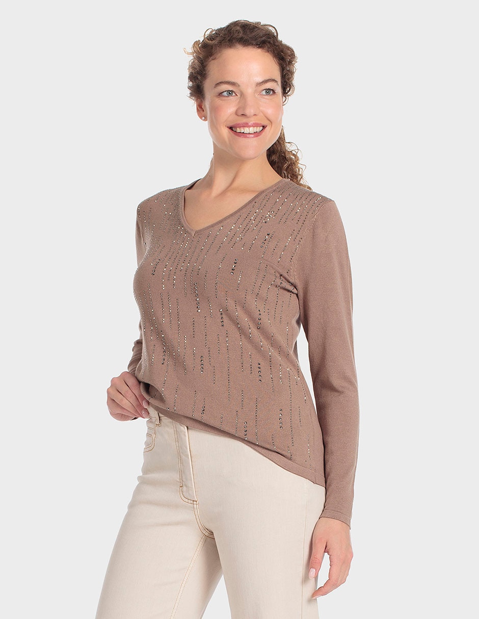 Suéter cuello redondo para mujer Suéter cuello redondo para mujer