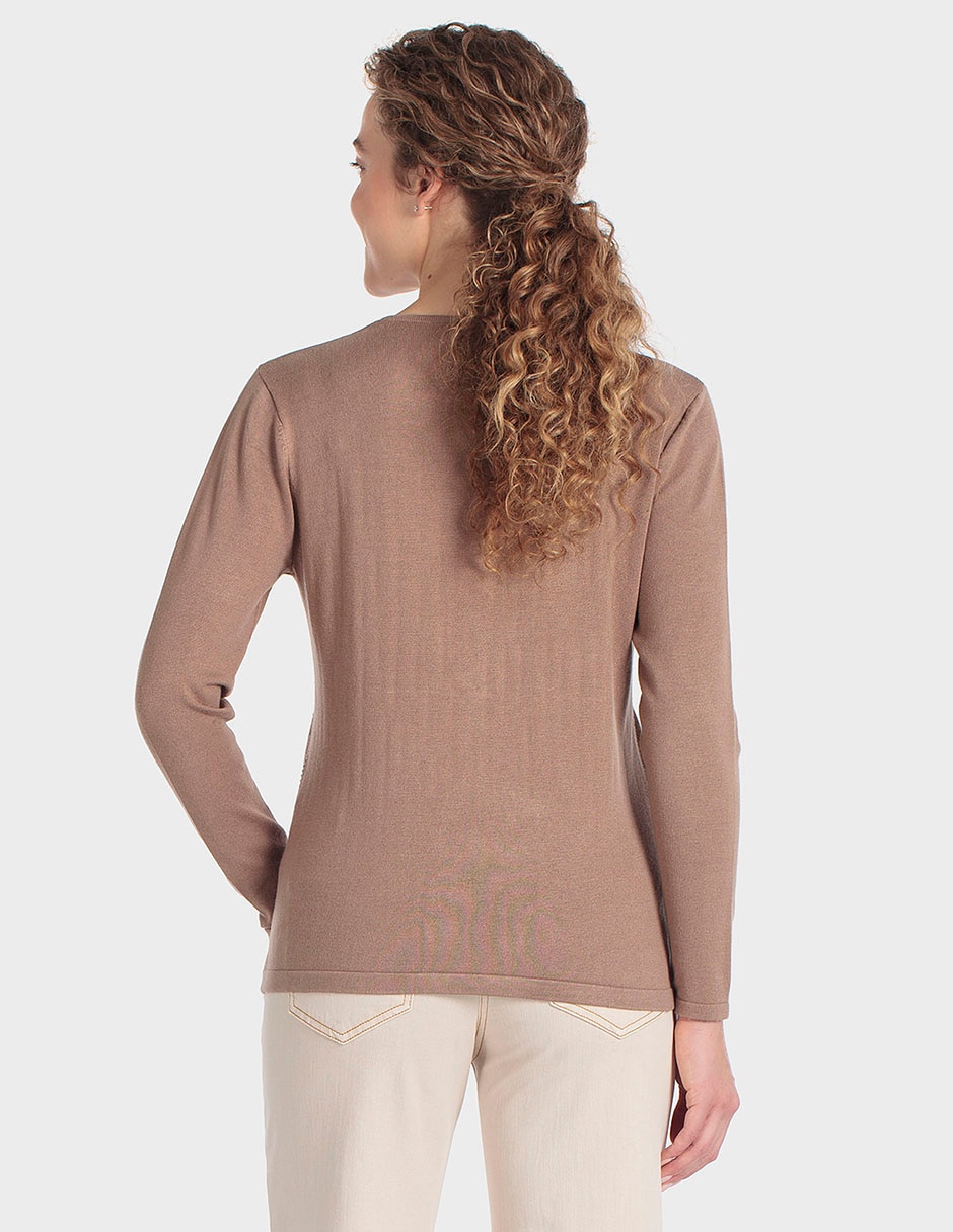 Suéter cuello redondo para mujer 3