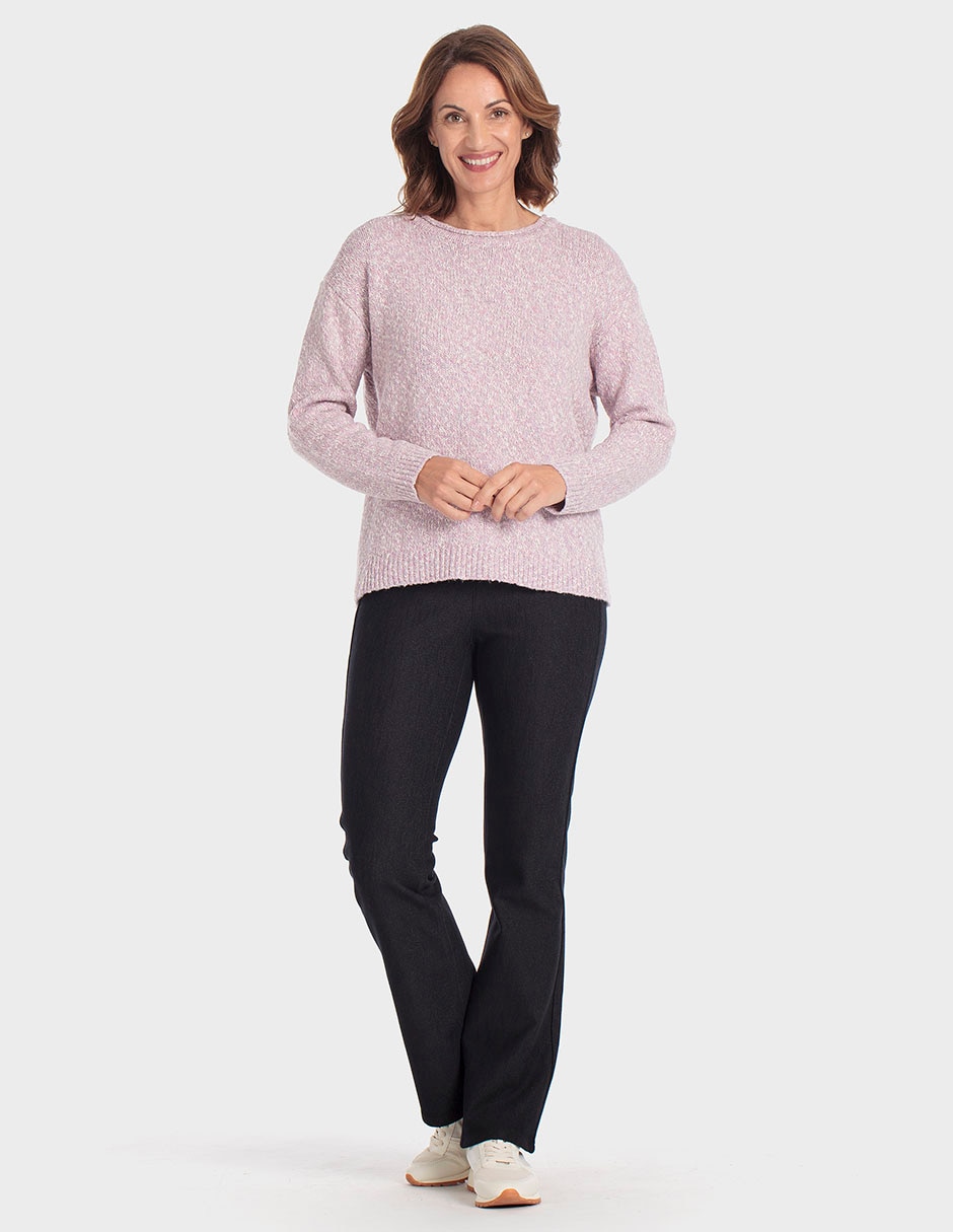 Suéter cuello redondo para mujer 4