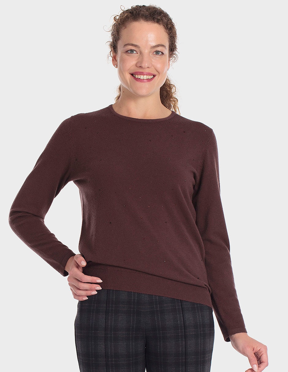 Suéter cuello redondo para mujer Suéter cuello redondo para mujer