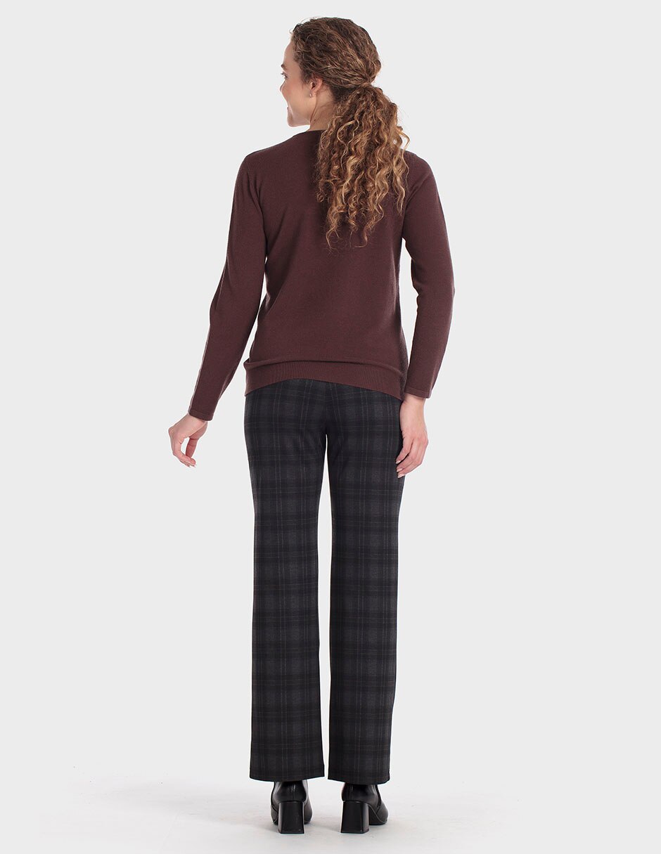Suéter cuello redondo para mujer 4