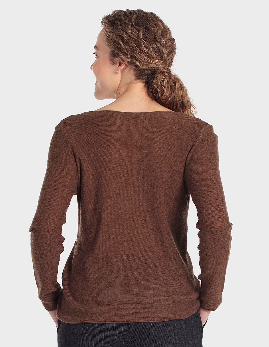 Suéter cuello redondo para mujer 2