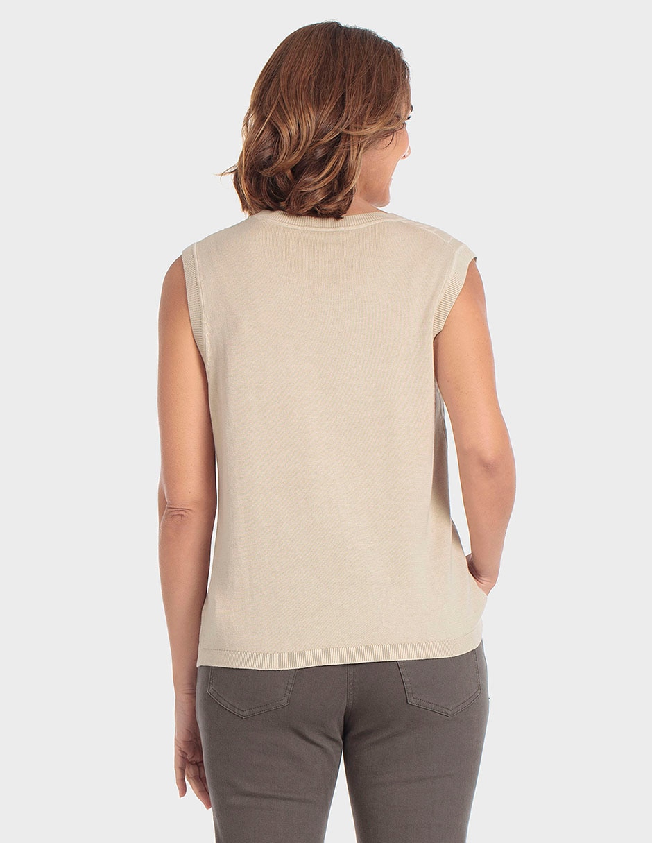 Suéter cuello redondo para mujer 2