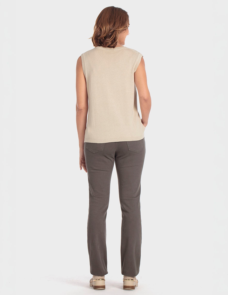 Suéter cuello redondo para mujer 4