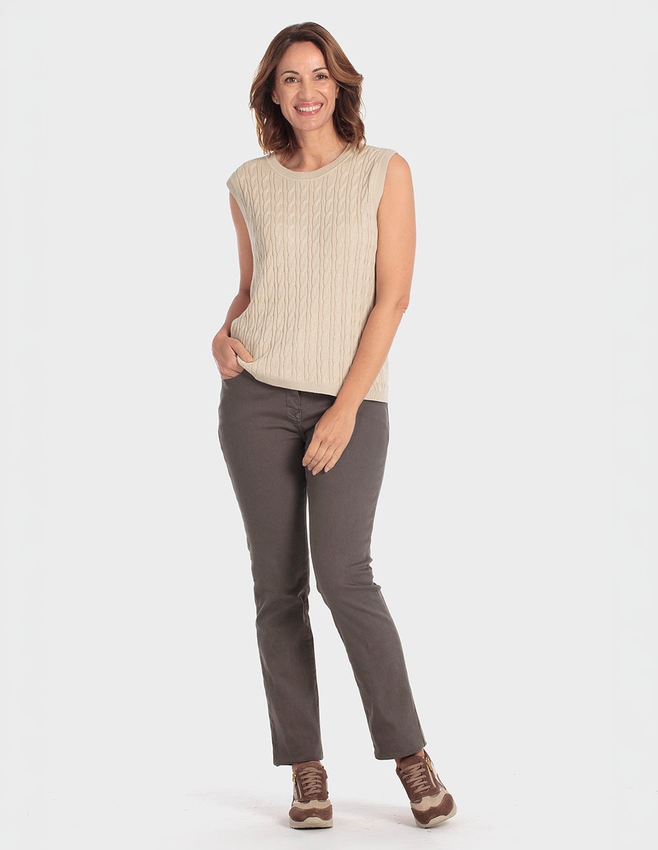 Suéter cuello redondo para mujer 5