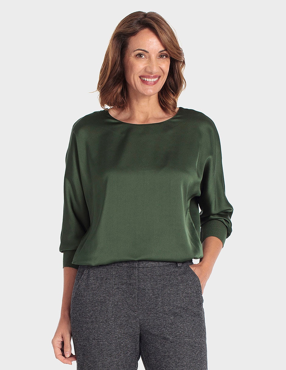 Blusa manga 3/4 para mujer Blusa manga 3/4 para mujer